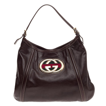 Gucci Dialux Britt Hobo Leather Medium