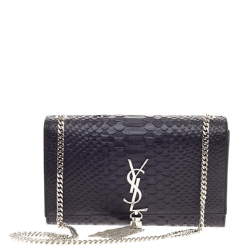 Saint Laurent Classic Monogram Tassel Crossbody Embossed Python Medium