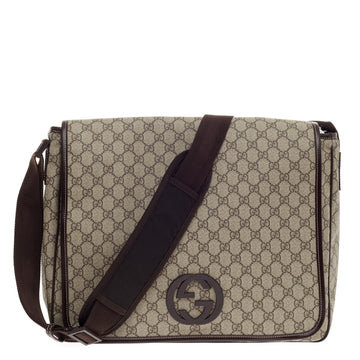 Gucci Interlocking G Messenger GG Plus Canvas Large