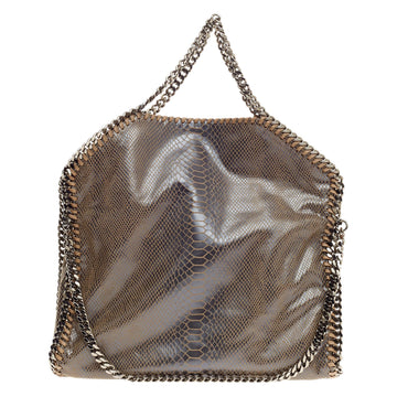 Stella McCartney Falabella Fold Over Faux Snakeskin Large