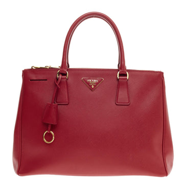 Prada Double Zip Lux Tote Saffiano Leather Medium