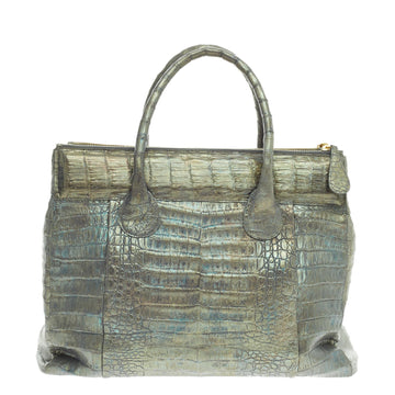 Nancy Gonzalez Double Zip Convertible Tote Crocodile Large
