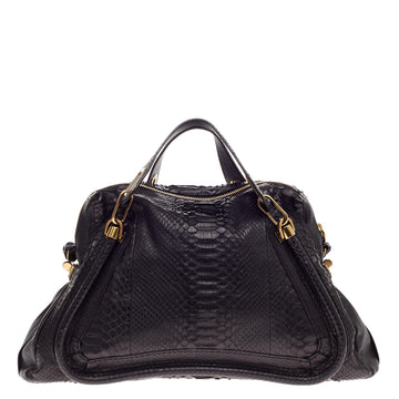 Chloe Paraty Shoulder Bag Python Large
