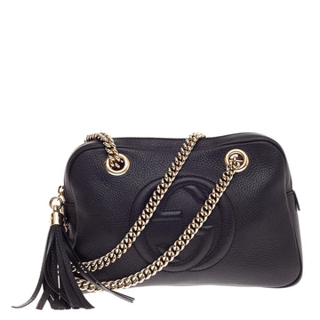 Gucci Soho Chain Zipped Shoulder Bag Leather Small