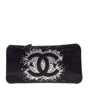 Chanel CC Diamante Convertible Clutch Satin Small