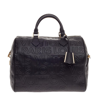 Louis Vuitton Paris Speedy Cube Embossed Leather 30