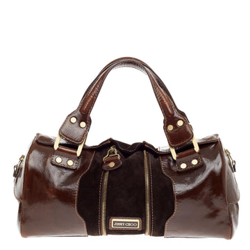 Jimmy Choo Marla Bag Patent Leather and Suede