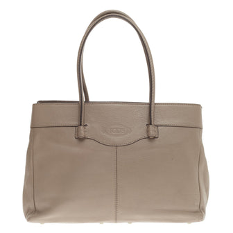 Tod's Mocassino Tote Pebbled Leather