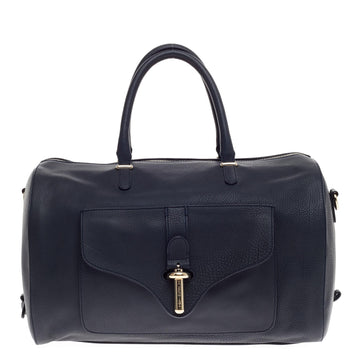 Balenciaga Tube Round Barrel Satchel Leather