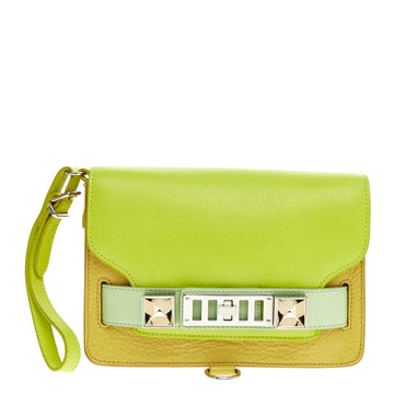Proenza Schouler PS11 Tricolor Wristlet Leather