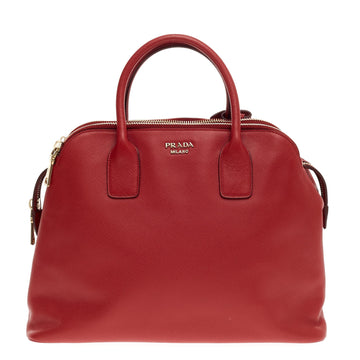 Prada Cuir Triple Zip Dome Tote Saffiano Leather