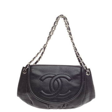 Chanel Timeless Half Moon Flap Caviar Large
