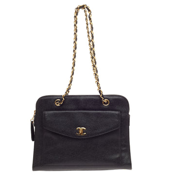 Chanel Vintage Front Pocket Camera Bag Caviar Large