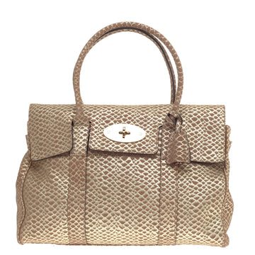 Mulberry Bayswater Satchel Embossed Suede Medium