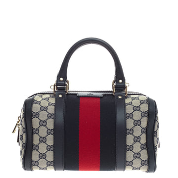 Gucci Vintage Web Boston GG Canvas Small