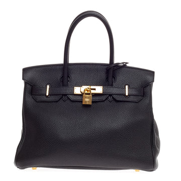 Hermes Birkin Black Togo with Gold Hardware 30