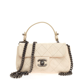 Chanel Simply CC Flap Quilted Caviar Mini