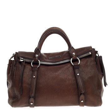 Miu Miu Monk Satchel Nappa Leather Medium