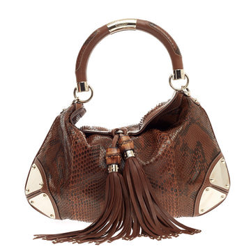 Gucci Indy Hobo Python Medium