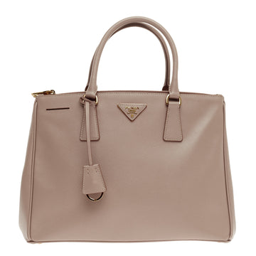 Prada Double Zip Lux Tote Saffiano Leather Medium