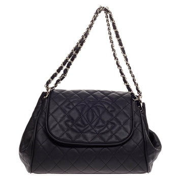Chanel Timeless Accordion Flap Quilted Caviar