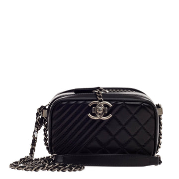 Chanel Coco Boy Camera Bag Quilted Leather Mini