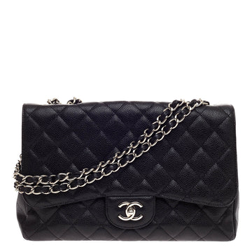 Chanel Classic Single Flap Quilted Caviar Jumbo