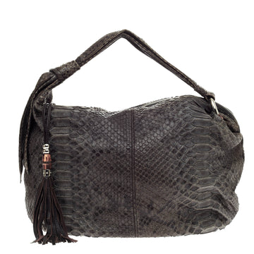 Gucci Jungle Hobo Python Large