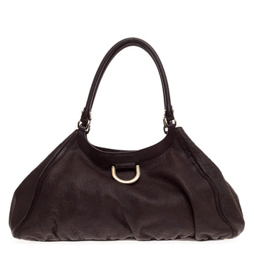 Gucci D Ring Hobo Guccissima Leather Large