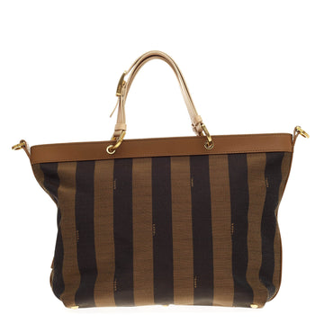 Fendi Pequin Convertible Tote Canvas Large
