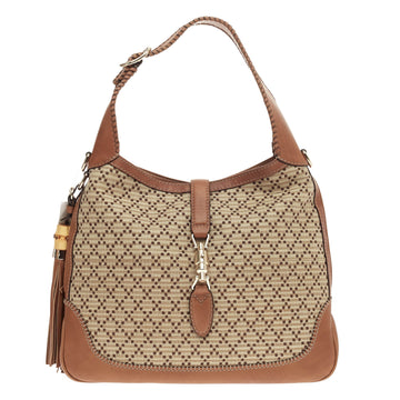 Gucci New Jackie Diamante Canvas Medium