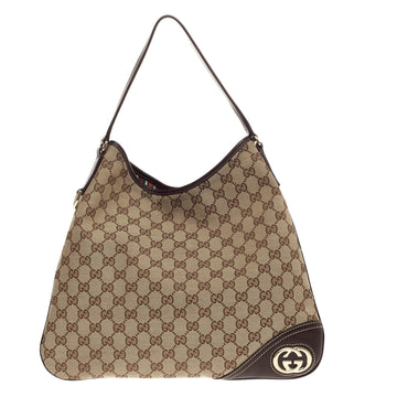 Gucci New Britt Hobo GG Canvas Medium