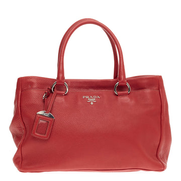 Prada East West Convertible Tote Vitello Daino Medium