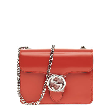 Gucci Interlocking Shoulder Bag Patent Small