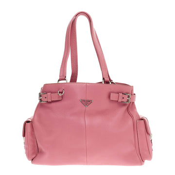 Prada Side Pocket Belt Tote Vitello Daino Medium