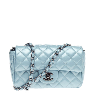 Chanel Classic Single Flap Quilted Patent Mini
