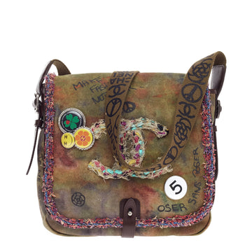 Chanel On The Pavement Graffiti Messenger Canvas Small