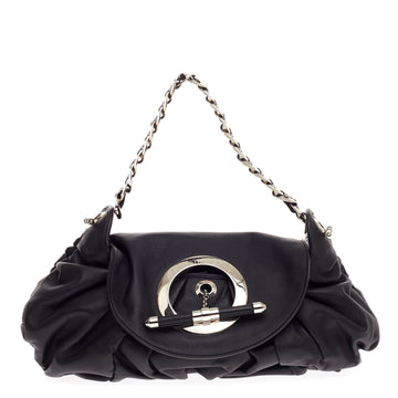 Christian Dior Jazz Club Shoulder Bag Leather Large