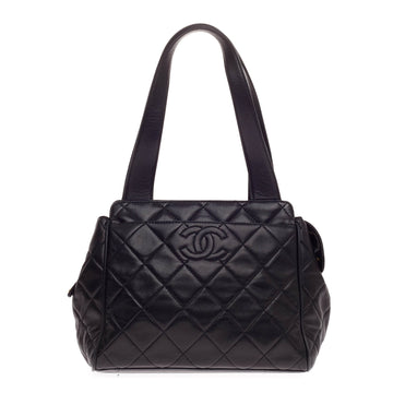 Chanel Vintage CC Front Pocket Shoulder Bag Quilted Lambskin Small