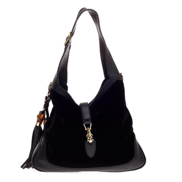 Gucci New Jackie Velvet and Leather Medium