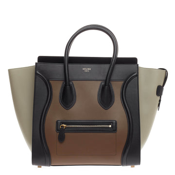 Celine Tricolor Luggage Leather Micro
