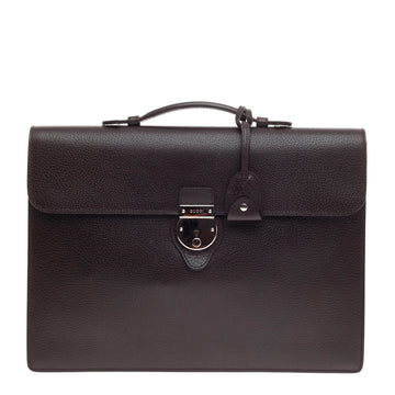 Gucci Buckle Flap Briefcase Leather Large