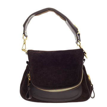 Tom Ford Jennifer Shoulder Bag Leather and Suede Medium
