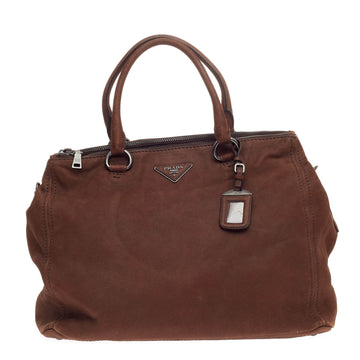 Prada Antic Double Zip Convertible Tote Nubuck Large