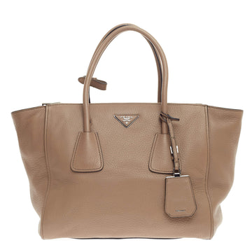 Prada Twin Pocket Tote Cervo Leather Medium