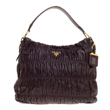 Prada Gaufre Hobo Leather