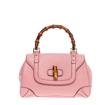Gucci Bamboo Top Handle Bag Leather Medium