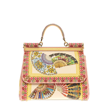 Dolce & Gabbana Miss Sicily Printed Leather Medium