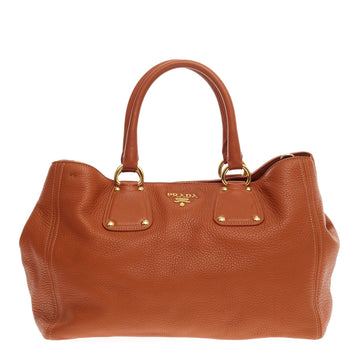 Prada East West Convertible Tote Vitello Daino Medium