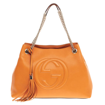 Gucci Soho Shoulder Bag Chain Strap Leather Medium